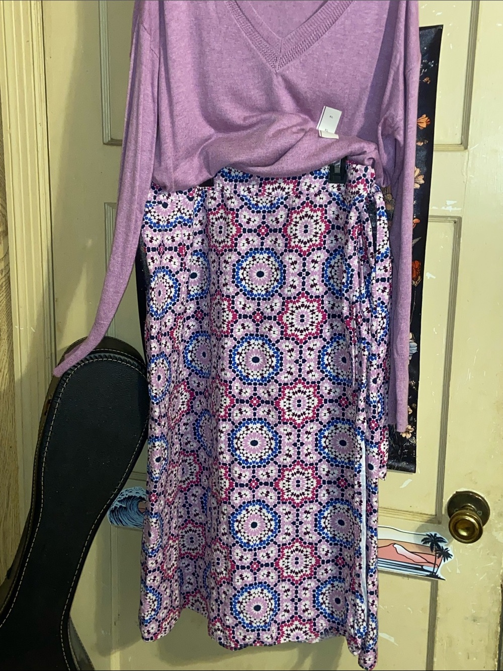 MOSAIC MEDALLION ARABESQUE SKIRT Loft BOHO Summer Wraparound Linen